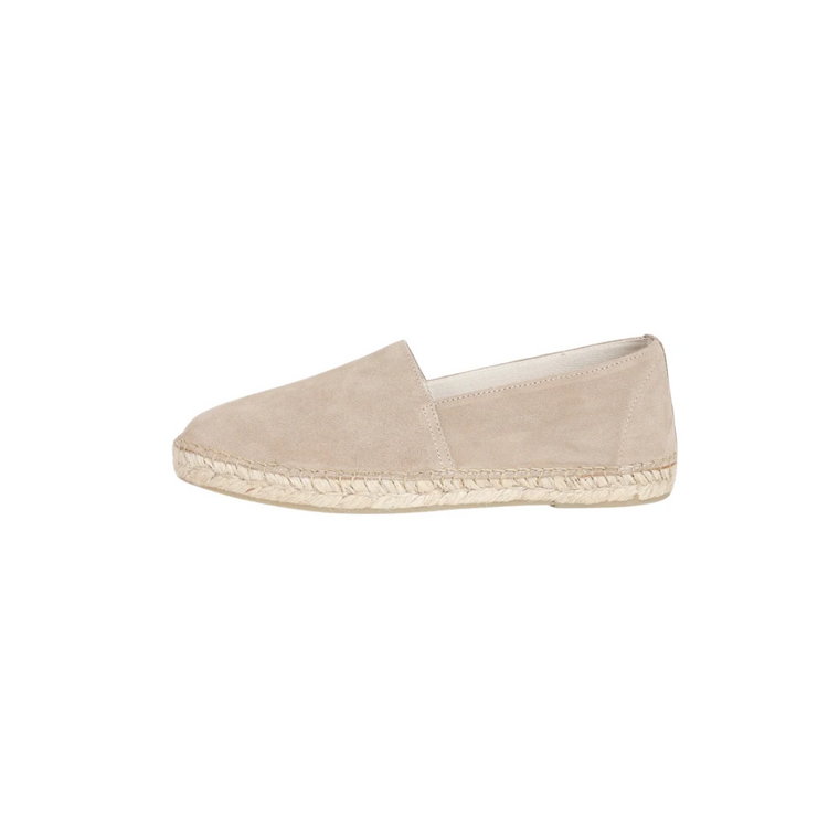 Beżowe Espadryle z Zamszu Slip-On Selected Homme