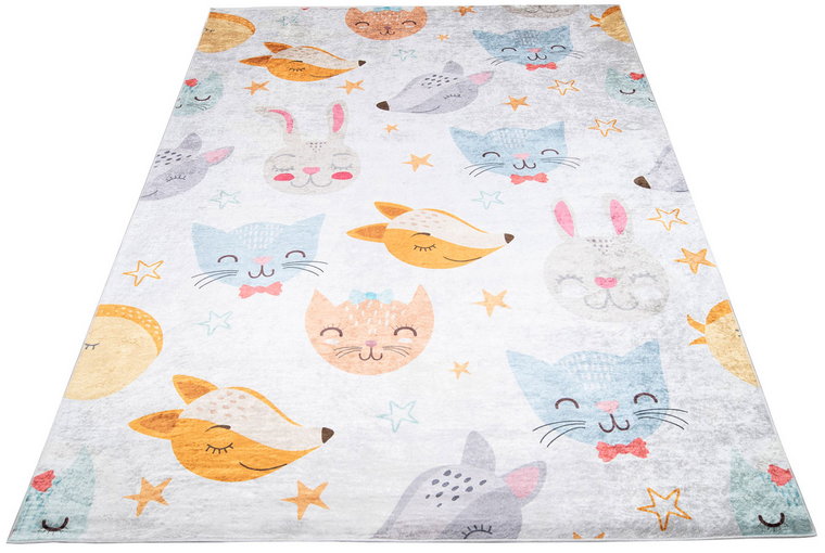 Prostokątny dywan ze zwierzątkami dla dzieci - Puso 4X