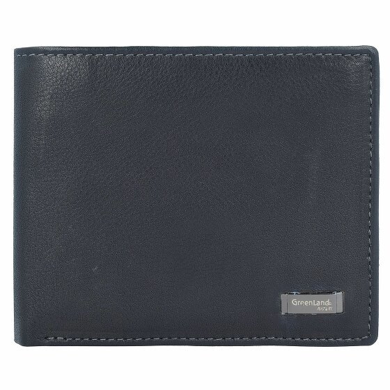 Greenland Nature Czarny Nappa Wallet RFID Leather 11 cm black