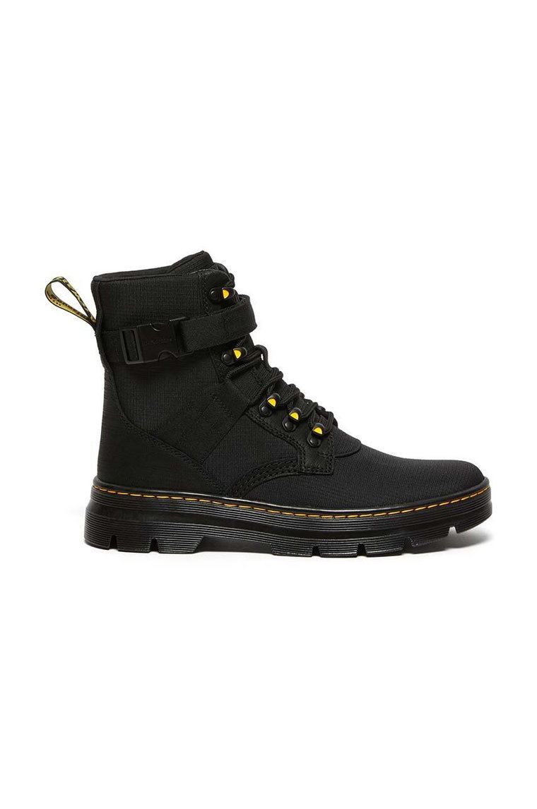 Dr. Martens workery skórzane Combs Tech II damskie kolor czarny na płaskim obcasie DM27800001