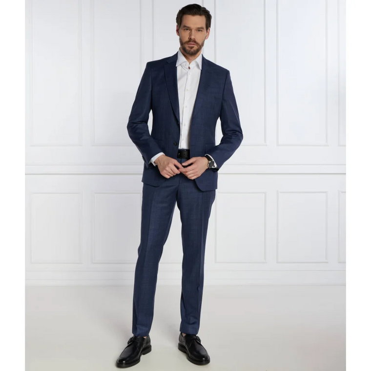 BOSS BLACK Wełniany garnitur H-Huge-2Pcs-224 | Slim Fit