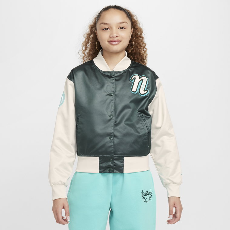 Dziewczęca kurtka sportowa Nike Sportswear - Zieleń