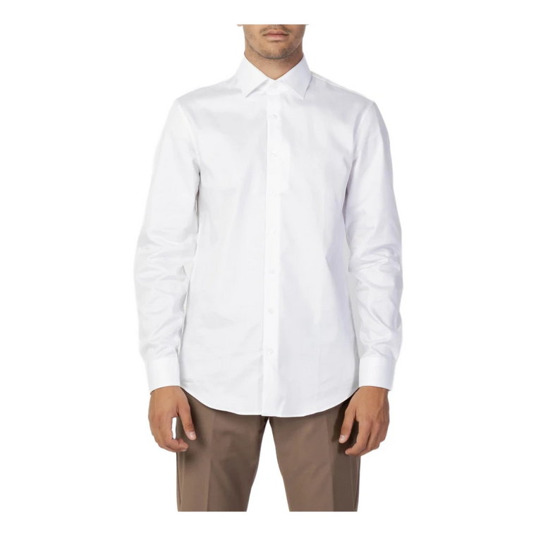 Męska Biała Koszula z Długim Rękawem Calvin Klein Jeans