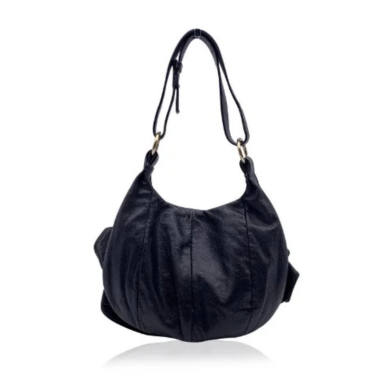 Czarny Leather Yves Saint Laurent Shoulder Bag Yves Saint Laurent Vintage