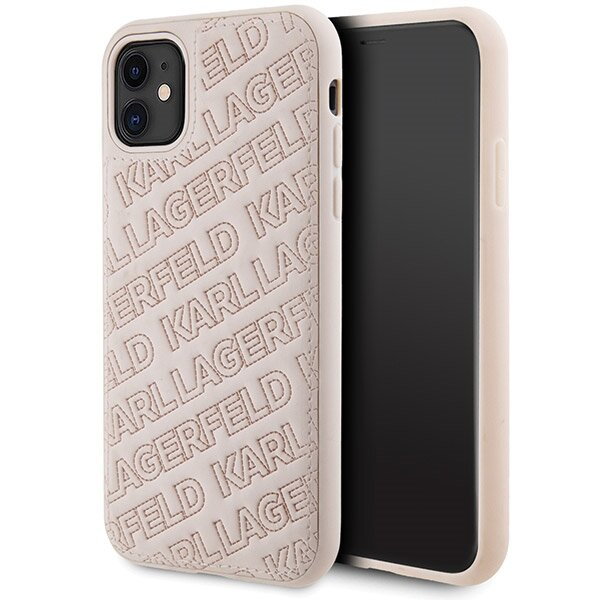 Karl Lagerfeld KLHCN61PQKPMP iPhone 11 / Xr 6.1" różowy/pink hardcase Quilted K Pattern