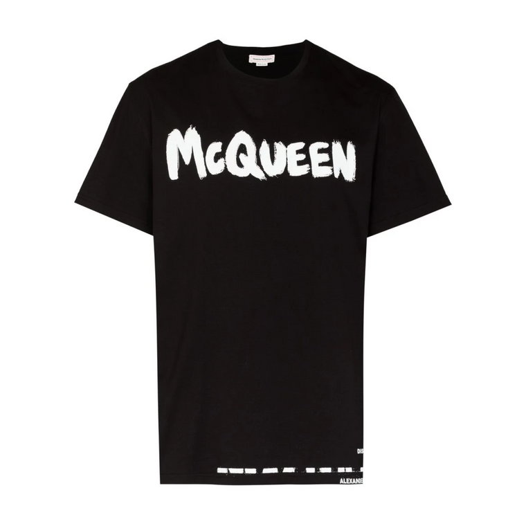 Czarne koszulki i pola z Grft PRT Alexander McQueen