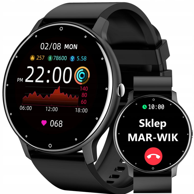 Zegarek Smartwatch Męski Rozmowy Luksusowy Polskie Menu Puls Sms Fb