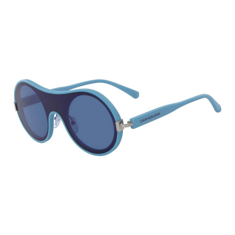 Matowe niebieskie okulary przeciwsłoneczne Ckj18507S Calvin Klein