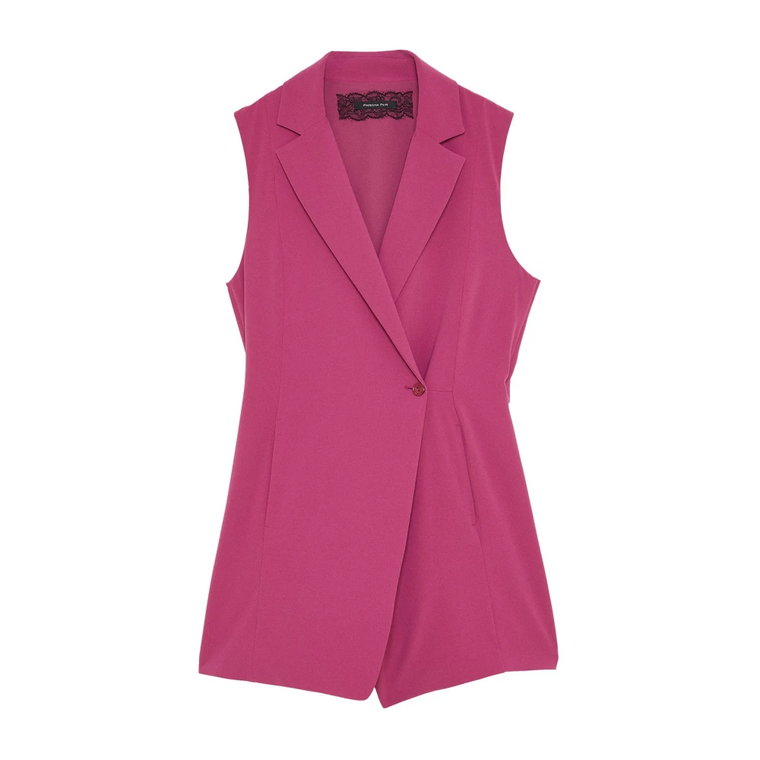 Sable Crepe Kurtka-Lapel Mini Playsuit Patrizia Pepe