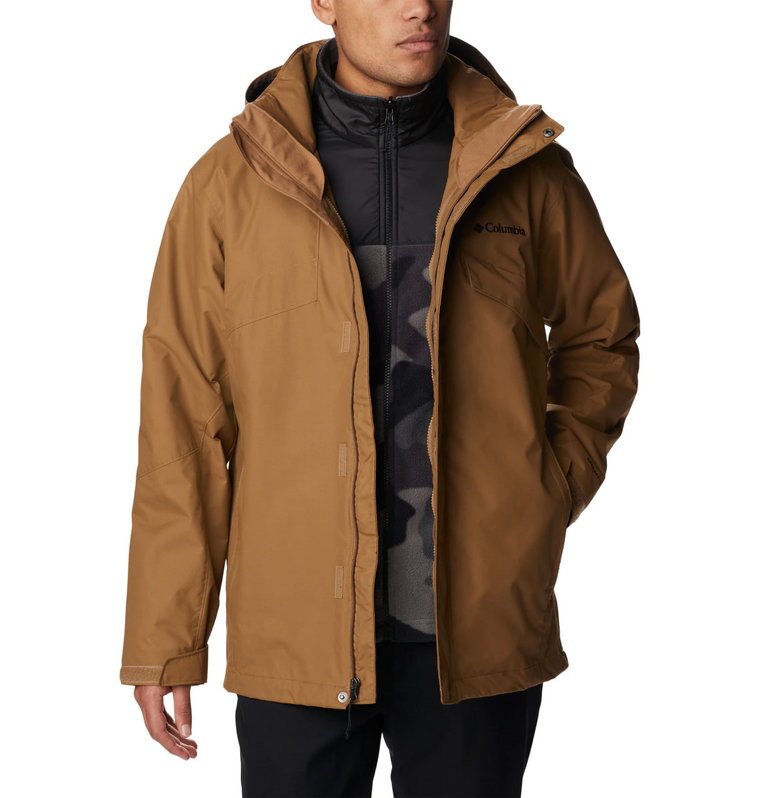 Męska kurtka trekkingowa 3w1 COLUMBIA Bugaboo II Fleece Interchange Jacket - brązowa