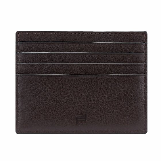 Porsche Design Skórzane etui na karty kredytowe RFID 10 cm dark brown