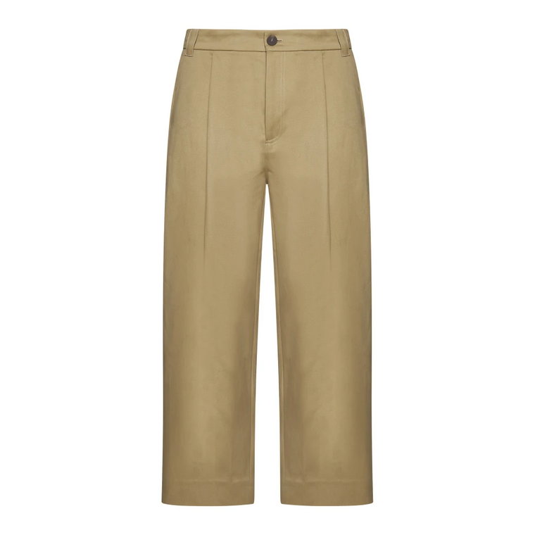 Szerokie spodnie o wysokim stanie w kolorze brązowym Studio Nicholson