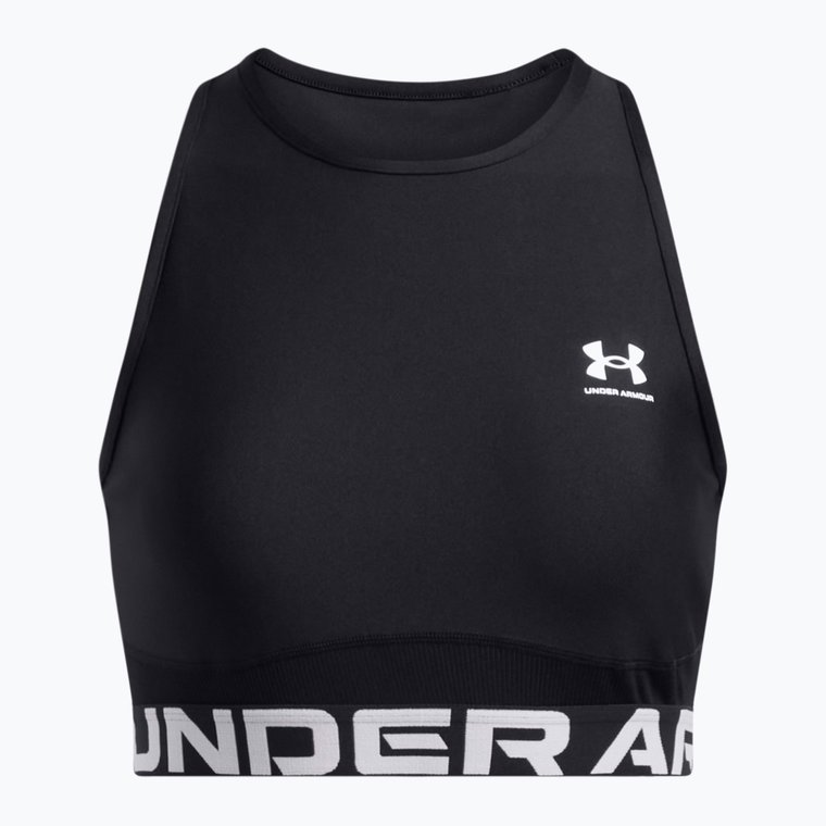 Top treningowy damski Under Armour Heat Gear Rib Tank black/black/white