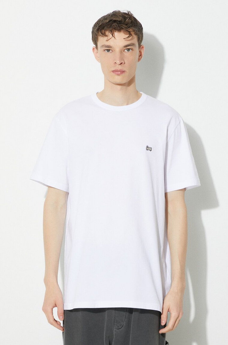 Woolrich t-shirt bawełniany Sheep Tee męski kolor biały gładki CFWOTE0093MRUT2926