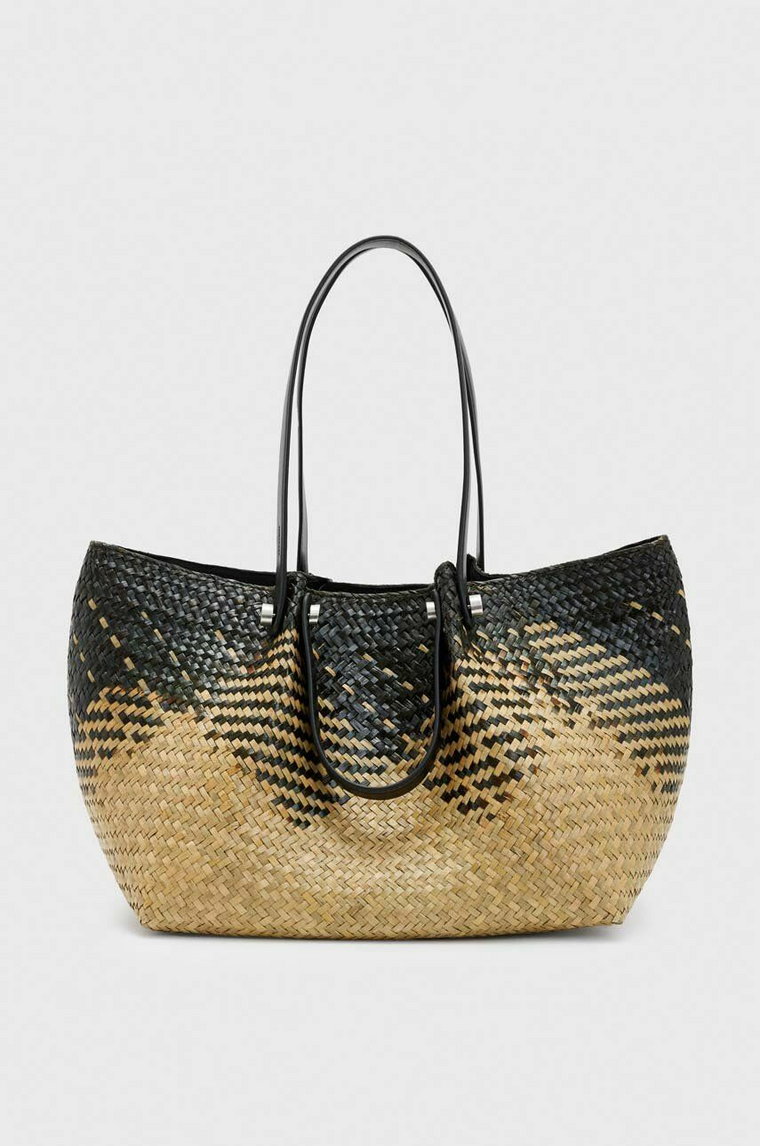 AllSaints torebka ALLINGTON STRAW TOTE kolor beżowy WB549Y