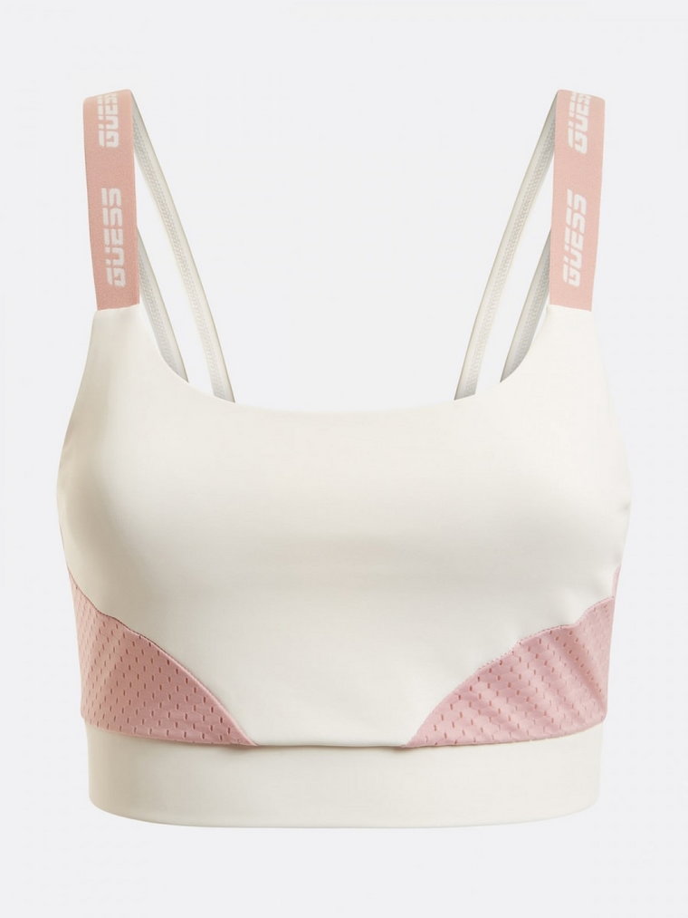 Biustonosz treningowy GUESS CATHERINE ACTIVE BRA - kremowy/ecru