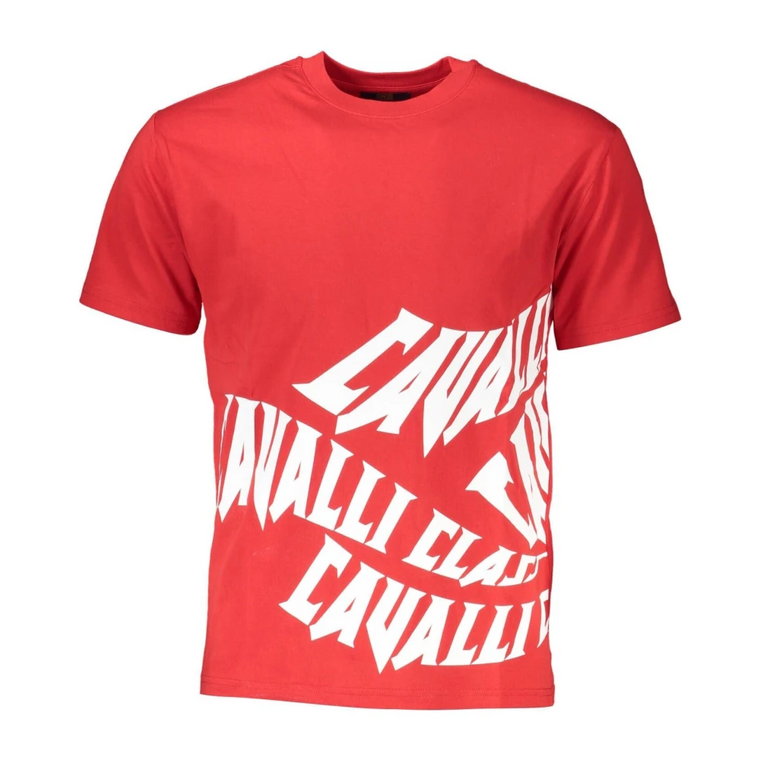 Stylowa Czerwona Koszulka dla Mężczyzn Cavalli Class