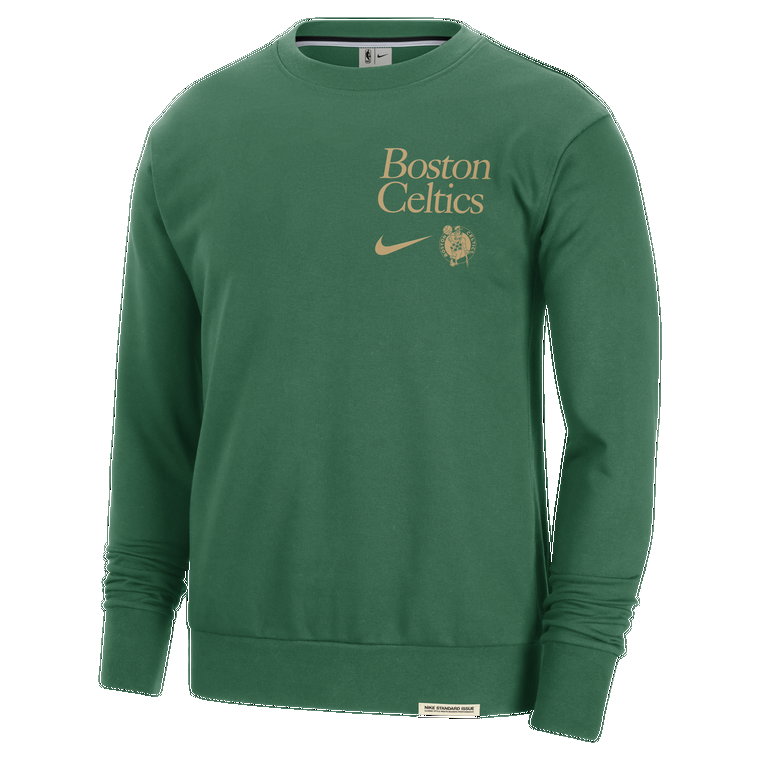 Męska bluza dresowa z półokrągłym dekoltem Nike Dri-FIT NBA Boston Celtics Standard Issue - Zieleń