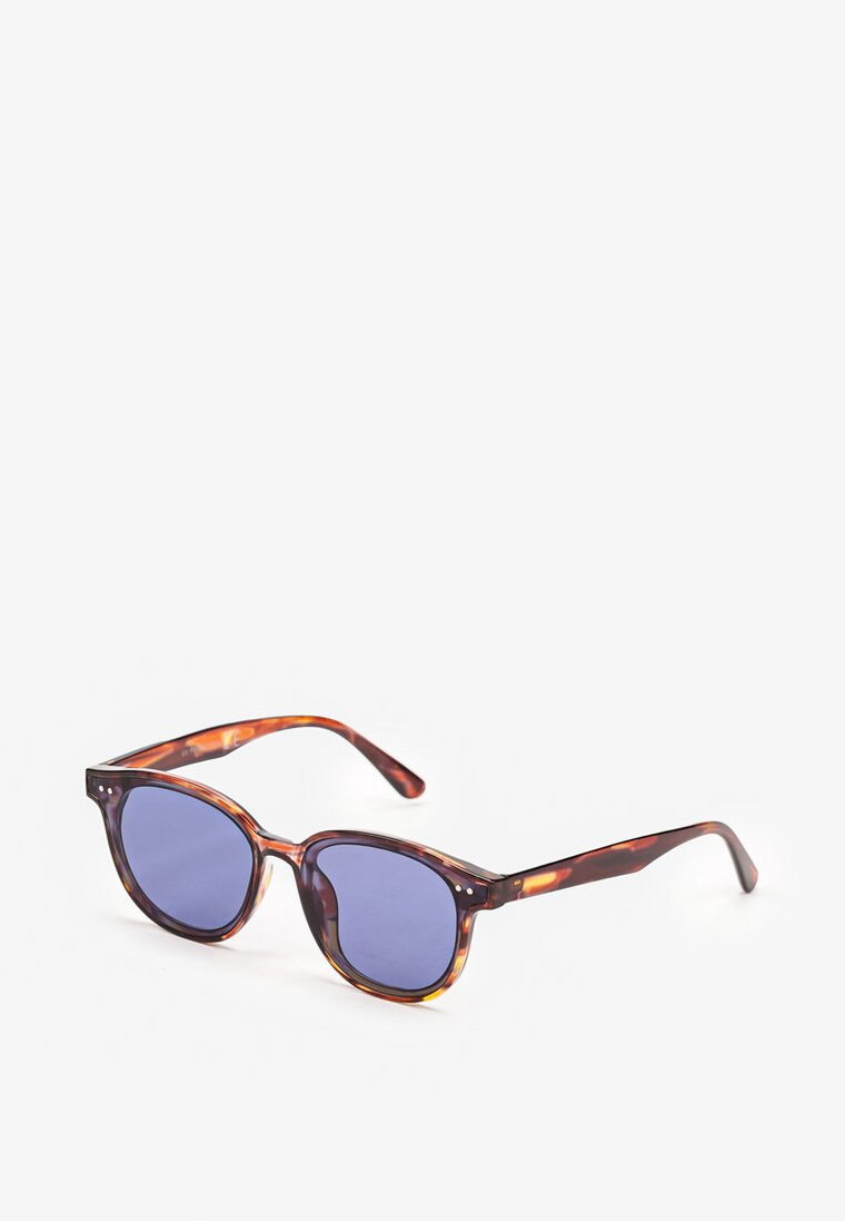 Niebieskie Klasyczne Okulary Przeciwsłoneczne z Filtrem UV Ellenarisa