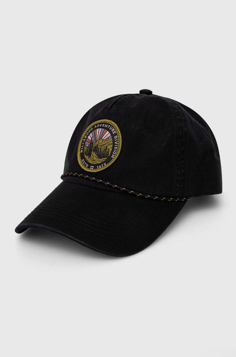 Billabong czapka z daszkiem bawełniana Adventure Division kolor czarny z aplikacją ABJHA00247