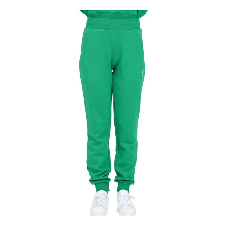 Zielone spodnie jogger w minimalistycznym stylu Adidas Originals