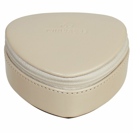 Windrose Merino Moda Leather Jewellery Box 9 cm beige