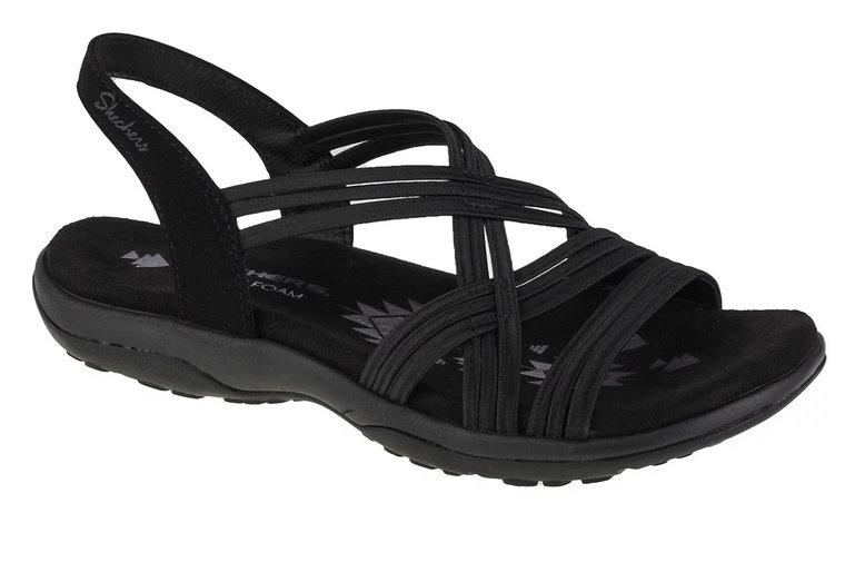 Skechers Reggae Slim Simply Stretch Sandals 163023-BLK, Damskie, Czarne, sandały, syntetyk, rozmiar: 36