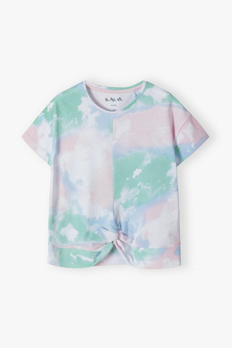 Kolorowy t-shirt bawełniany dla dziewczynki