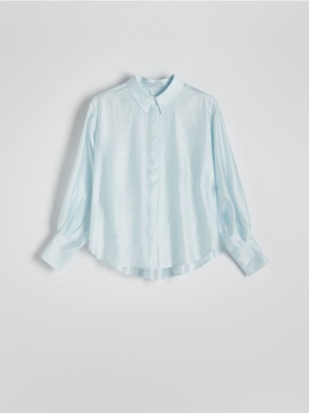 Reserved - Koszula z lyocellu - jasnoniebieski