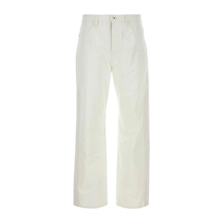 Białe jeansy z denimu - Klasyczny styl Jil Sander