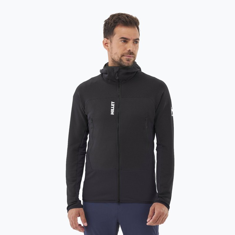 Bluza męska Millet Fusion Grid Hoodie black/noir