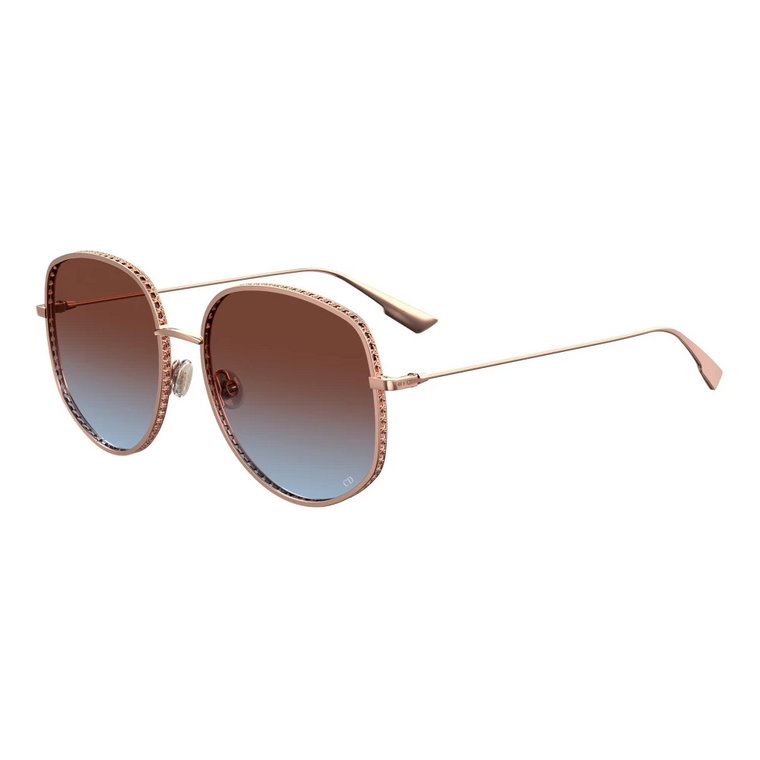 Rose Gold/Brown Blue Shaded Sunglasses Dior