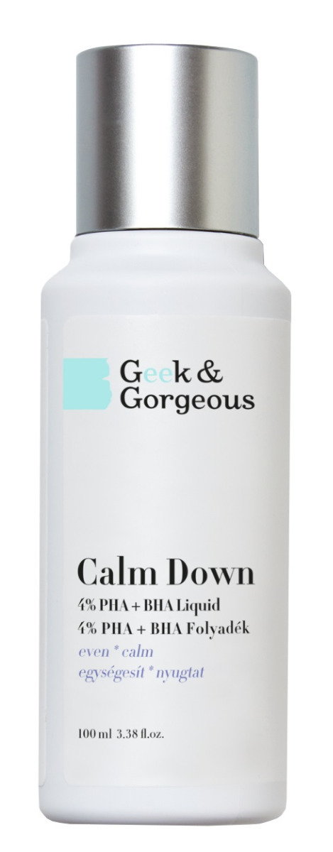 Geek & Gorgeous Calm Down - Delikatny eksfoliator z 4% kwasami PHA + BHA 100ml