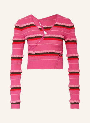 Jacquemus Kardigan Le Cardigan Tordu Z Wycięciami pink