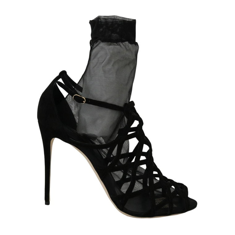 Podnieś swój styl dzięki oszałamiającym sandałom na wysokim obcasie Dolce & Gabbana