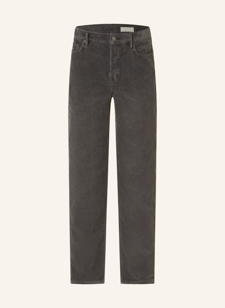 Allsaints Spodnie Sztruksowe Curtis Straight Fit schwarz