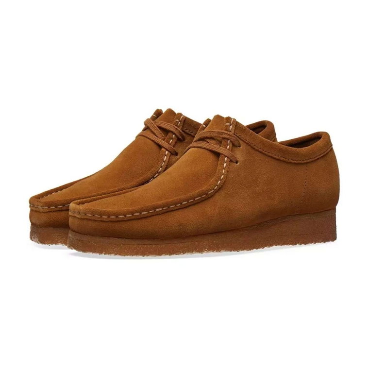 Wallabee Cola Suede Buty Clarks