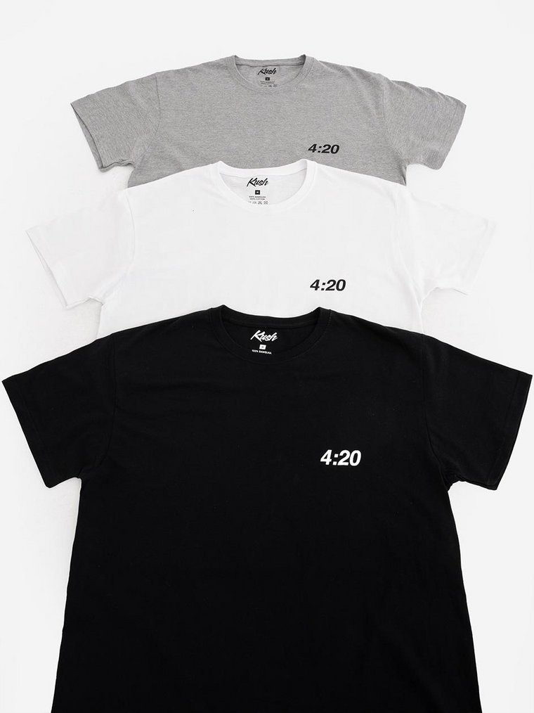 Zestaw 3 T-Shirtów Kush Mini 4:20 Czarny / Biały / Szary