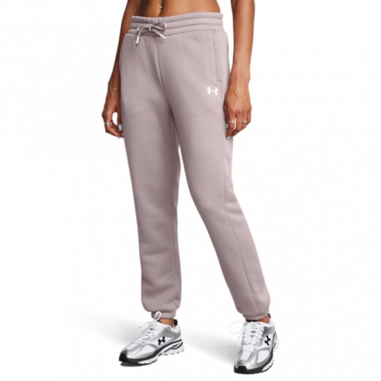 Damskie spodnie treningowe Under Armour UA Armour Fleece Pro Gym Pt - beżowe