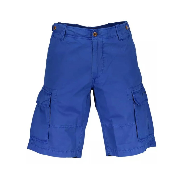 Niebieskie Bawełniane Jeansy & Spodnie Bermuda Gant