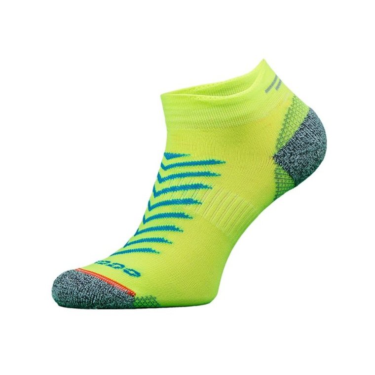 Reflective Run Low - termoaktywne stopki biegowe z Drytex Comfort, skarpety z odblaskiem Rozmiar 35-38 Kolor Yellow Neon