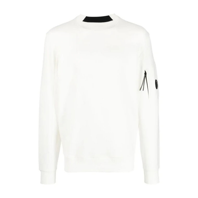 Biała Sweter z Kieszenią na Okular C.p. Company