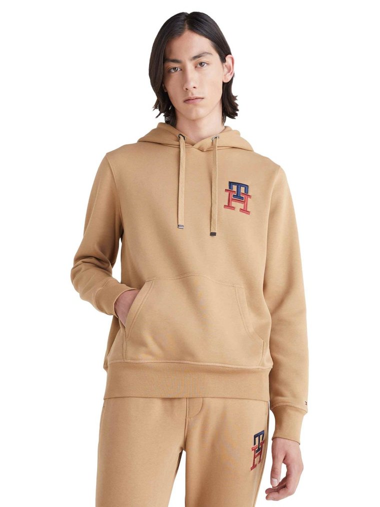 Tommy Hilfiger Bluza Męska Essential Monogram Hoody Brown Mw0Mw28677 Gw8 L