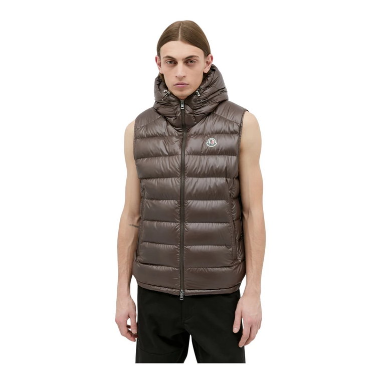 Pikowany Puchowy Gilet z Regulowanym Kapturem Moncler