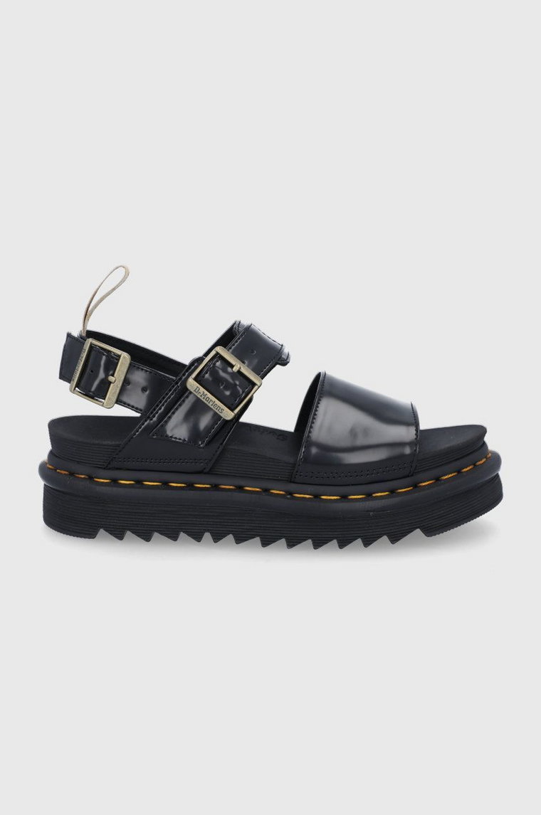 Dr. Martens sandały Vegan Voss damskie kolor czarny na platformie DM26803001