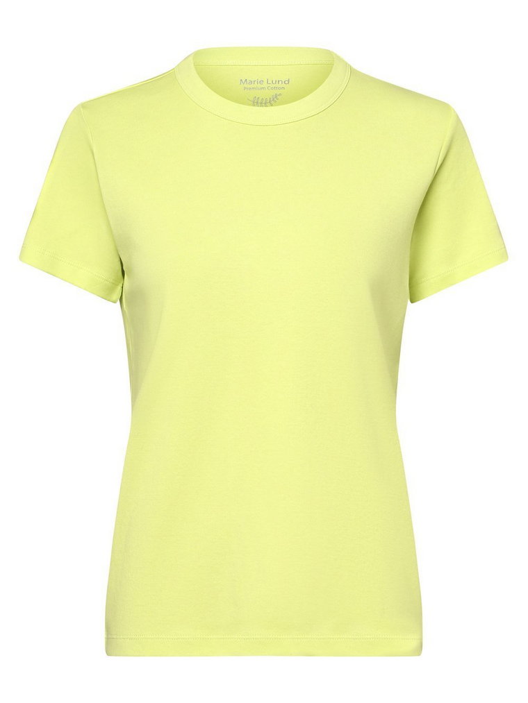 Marie Lund - T-shirt damski, zielony|żółty