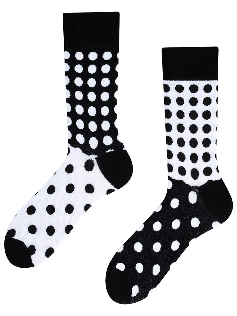 Grochy, Todo Socks, Czarno-białe, Kolorowe Skarpetki