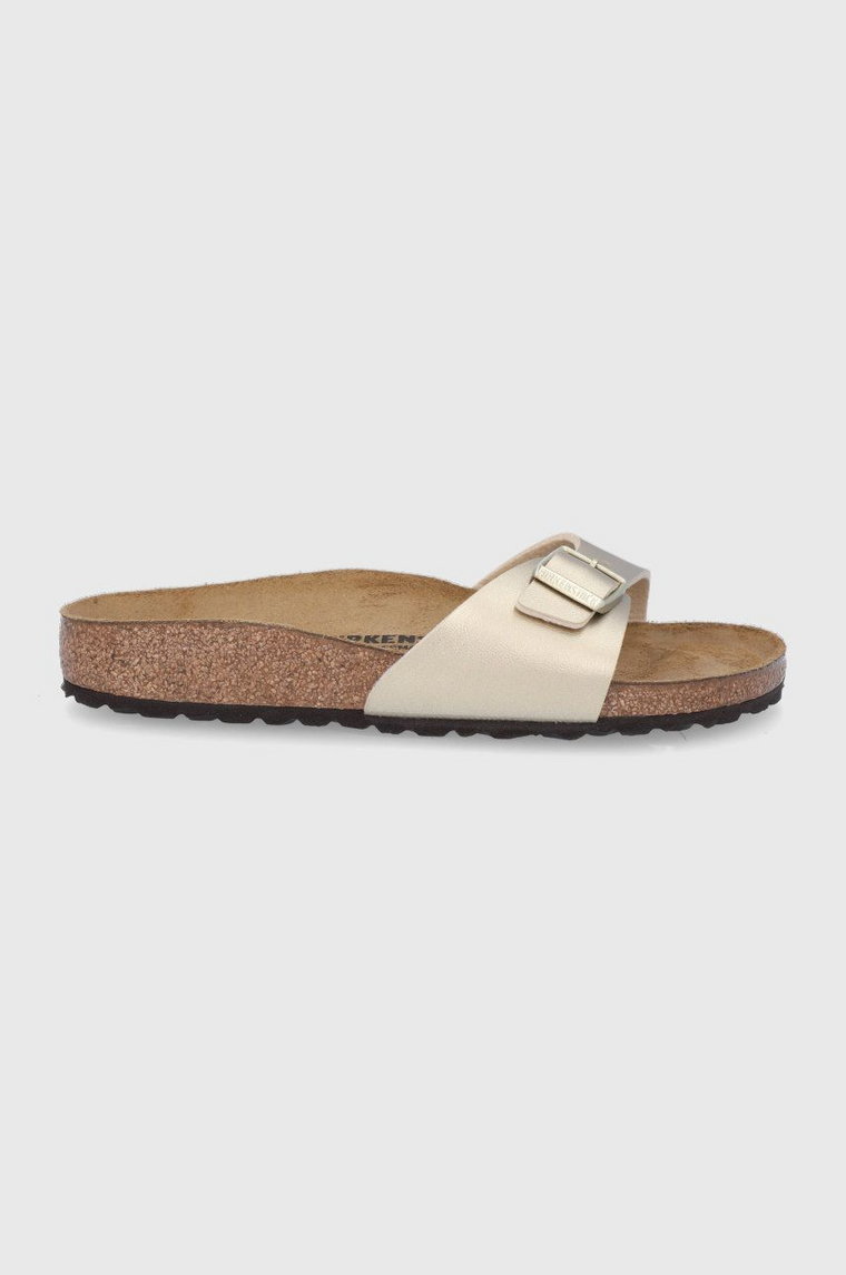 Birkenstock Klapki Madrid damskie kolor złoty 1016107