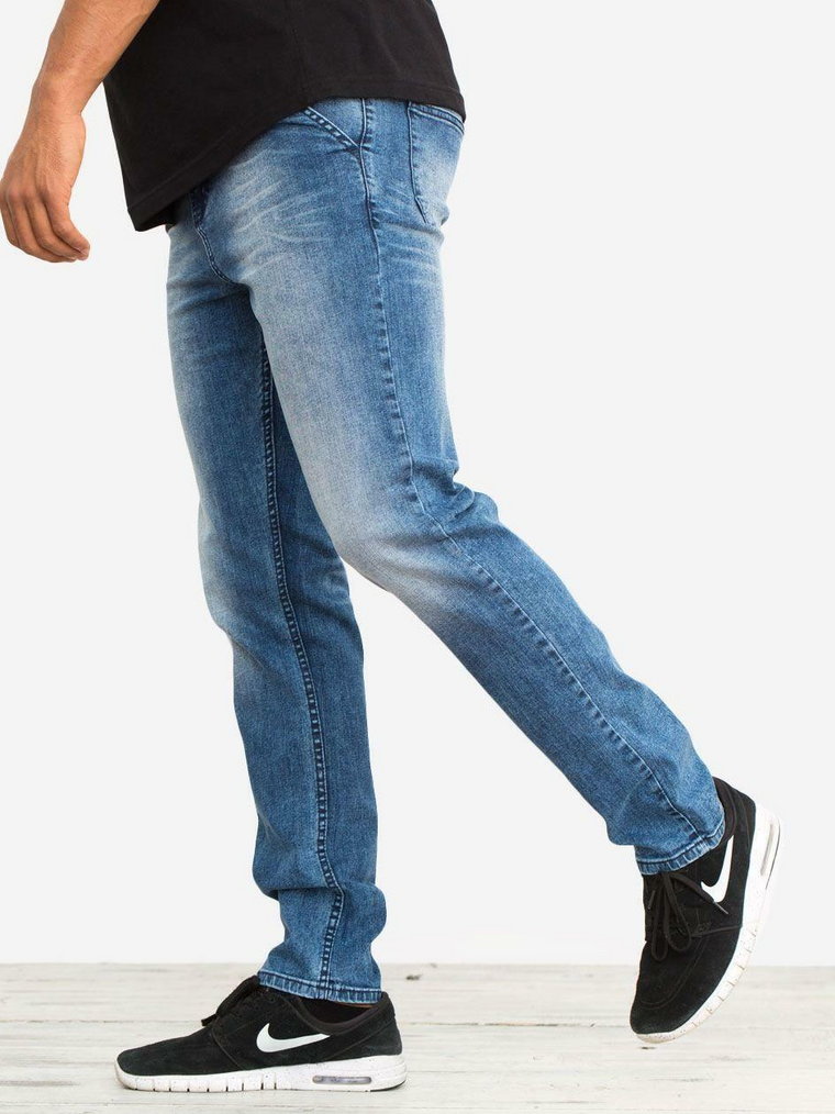 Spodnie Jeansowe Straight Fit Premium Niebieska SSG Basic