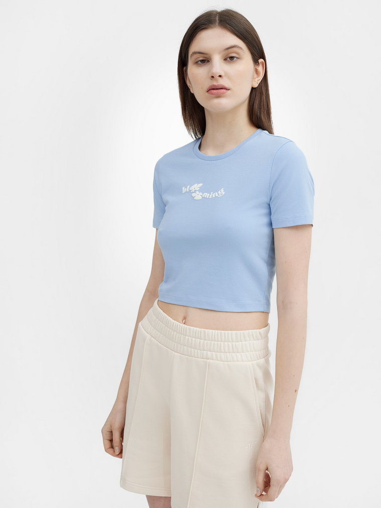 Crop-top z bawełny organicznej damski